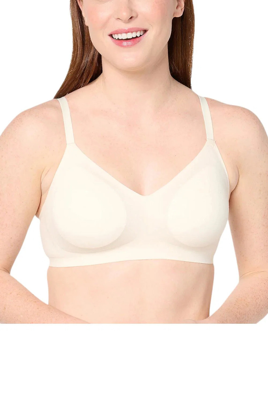 Cuddl Duds Women's Intimates Cotton Core Bonded Lounge Bra White - Regular